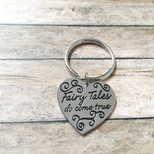 Cargar imagen en el visor de la galería, Fairy Tales do come true heart keychain