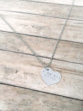 Cargar imagen en el visor de la galería, I am not alone hand stamped affirmation necklace