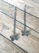 Load image into Gallery viewer, Long Butterfly Earrings
